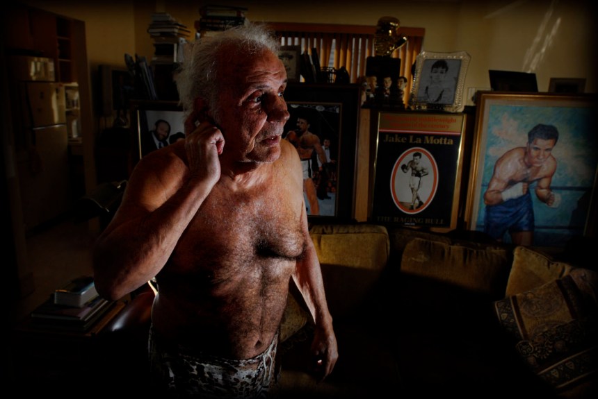 Jake La Motta ( The Raging Bull) in his apartment