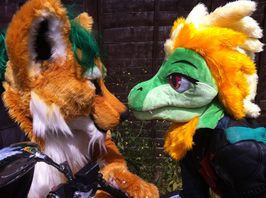 Godzuki and Rebel share a moment